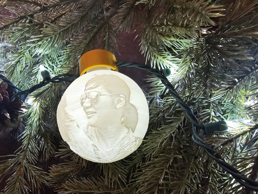 3" Custom Lithophane Christmas Ornament