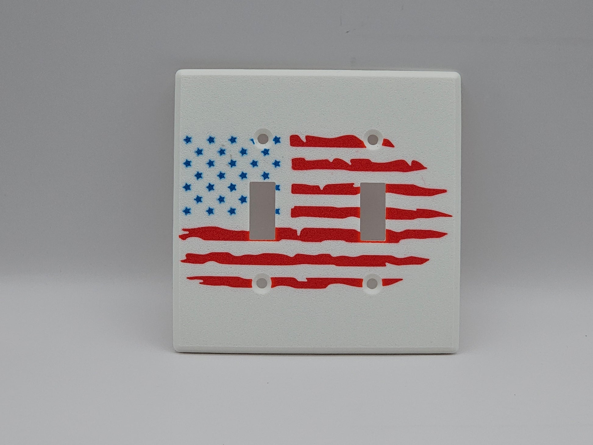 2 Gang American Flag Light Switch